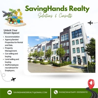 Savinghand70275's profile picture. Services we Offer include; Realtor in Accomodation Property rental and sales, Lands, Shops. Also staff recruitment for companies and employers.