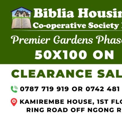 Biblia Housing Co-operative Society is dealing with membership Enrolment , shares and real estate investment