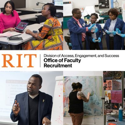 Making the move from grad student to professor. Recruiting BIPOC and women scholars and artists for faculty positions @RITtigers 🎓