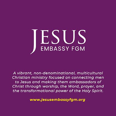 jesusembassyfgm's profile picture. Jesus Embassy-FGM is a vibrant, non-denominational, multicultural Christian ministry dedicated to connecting men to Jesus...