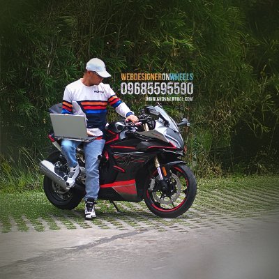 Your Filipino Website Designer on two wheels.