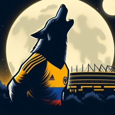 Apoyando a los Wolves desde la fría Bogotá 🐺🟠⚫; apoyando a los colombianos que juegan a la pecosa