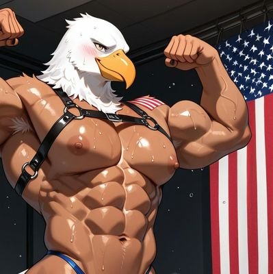 UR HOT AMERICA EAGLE GUY (NOT A FURRY) MY PRONOUNS ARE U/S/A 💪💪🇺🇸🇺🇸🇺🇸🇺🇸🦅🦅🦅#AMERICAFIRST #MAGA #FUCKJ3WS #FUCKCOMMUNIST #DILF #CHRISTISKING