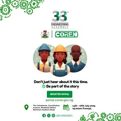 Official Twitter Account of the Council for the Regulation of Engineering in Nigeria (COREN)