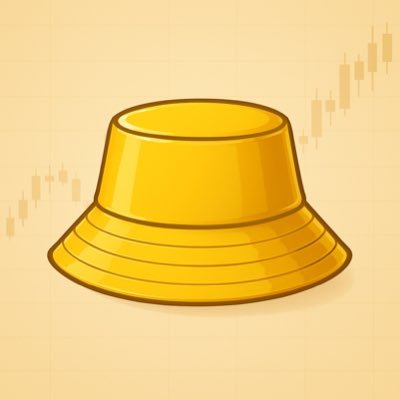 🎩 HodlHat | Honest crypto brain in a yellow bucket hat | Learning, losing, memeing | Reviewing Degen coins & DeFi. DM ✉️