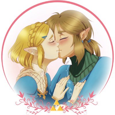 An upcoming Legend of Zelda fanzine celebrating kisses and romance for Link and Zelda.