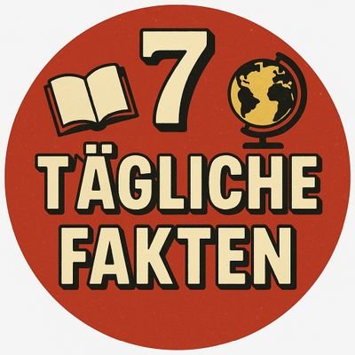 7taglichefakten's profile picture. 🧠 Jeden Tag 7 kuriose, spannende oder nützliche Fakten.  
🎥 Auch auf YouTube & TikTok: @7TäglicheFakten  
👇 Jeden Tag was Neues 👇
