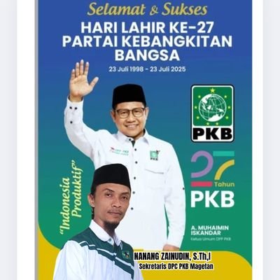 Sekretaris DPC PKB Magetan, Jatim.
Ketua DPP Porsigal Magetan, Jatim.
#PKB #Nanang_pkbmudamagetan #Porsigal #Porsigalmagetan