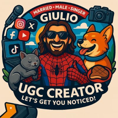 GiulioUGC's profile picture. Married Male Millennial 
UGC Creator 
Giulio.UGC@gmail.com
Let's work together 👇👇