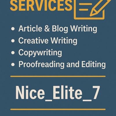 “I’m Nice, an Accounting student from Nigeria with skills in Excel, data entry, and basic graphic design. I am reliable, hardworking, and committed to deliverin