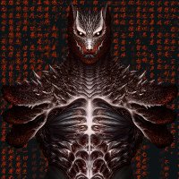 NOSAWA論外 コラボ　SKULLZOMBI YINYLJUNKIES Yoji Shinkawa's Evangelion x Godzilla collab cosplay (Sketch