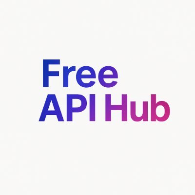 FreeAPIHub's profile picture. The hub for free APIs & AI models. Browse, test & integrate powerful tools for your next big idea. 🚀✨ #Developers #OpenAI #APIs