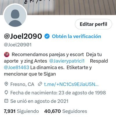 🔞
Recomendamos parejas y escort
Deja tu aporte
y zing
Antes @Javierypatrici1
Respald @Joe81463
La dinamica es. Etiketarte y mencionar que te Sigan