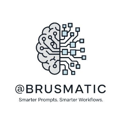 brusmatic's profile picture. Unlock AI power with flexible, customizable prompts for ChatGPT, Claude, Gemini, Midjourney & Sora. Tailored templates built for individuals and businesses.