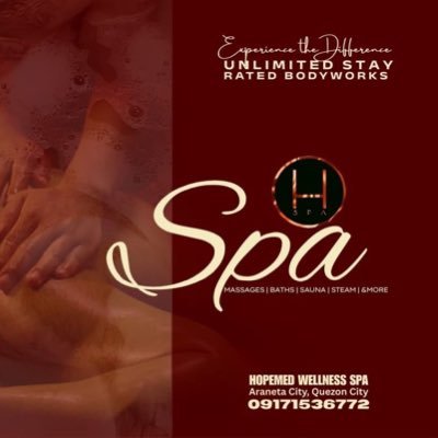 HOPEMED. SPA. HOMME. Experience the Difference of Excellently Rated Massages. 09171536772