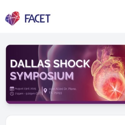 Join us at the first cardiogenic shock symposium in Dallas featuring hot topics 🔥on cardiogenic shock, advanced hemodynamics, MCS strategies and more!