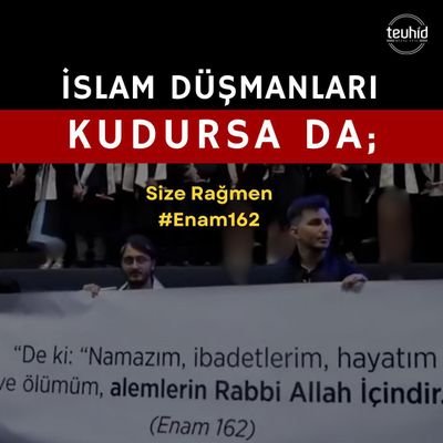 Vahiy ve hayat aynı kökten iki kelime,
Oku ve amel et su serpilsin kalbine,
Başkaldır tuğyana, diren Rabbin ismiyle,
Yok et tüm putları, sende Allah'ı birle...