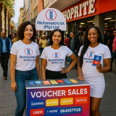Richanastro SA (Pty) Ltd is a registered South African company based in Cape Town. We specialize in:
IT consulting and tech support
Digital sales of airtime,