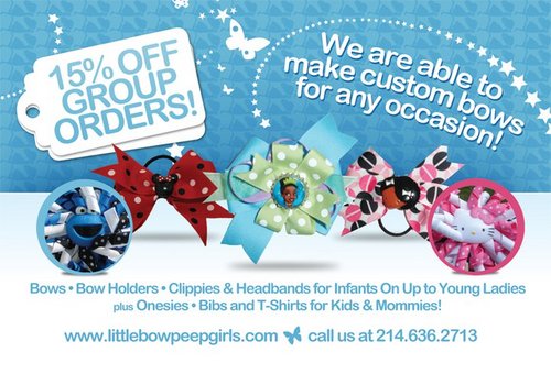 LittleBowPeepGirls came about from an idea in August of 2007. We custom make hair bows for all occasions.