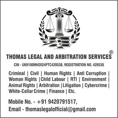 thomaslegal_'s profile picture. Thomas Legal & Arbitration Services Private Limited is a legal services providing company registered with the Ministry of Corporate Affairs.