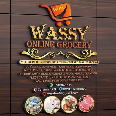 Deals in all kinds of Farm foods/Groceries 🍅/Livestock's 🐄/Assorted Fruits 🍍fresh 'n' processed dried(foreign &Local). Also helps in Personal Shopping 🛒🛒🛒