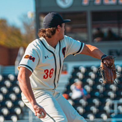 DaltonHazlett11's profile picture. | (980)-439-6708 | daltonhazlett11@gmail.com | 6’1” 210lbs | RHP | 3.55 GPA | DSA | @GCRhinosBSB |
