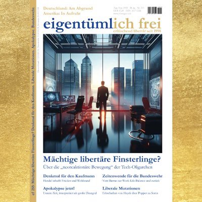 Die Stimme der Freiheit seit mehr als 25 Jahren. Denn Politik ist nicht die Lösung, sondern das Problem. eigentümlich frei – hier zwitschern die Libertären.