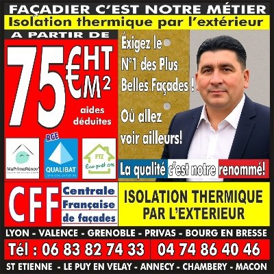 Spécialistes de la rénovation des façades
• Pierre • Mâchefer • Pisé • Joint de pierres
• Isolation thermique par l'extérieur
• Neuf & rénovation