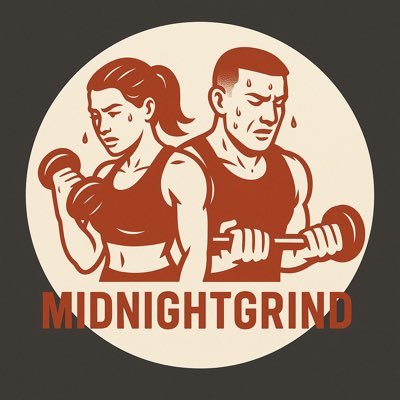 MidnightGrindCo's profile picture. For anyone showing up. Come as you are. Stay because you grind. Not just fitness it’s leveling up your life. #MidnightGrind