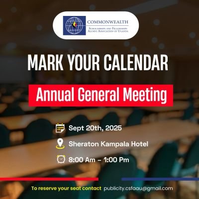 csfaau's profile picture. This is the official account of the Commonwealth Scholarships and Fellowships Alumni Association of Uganda (CSFAAU).