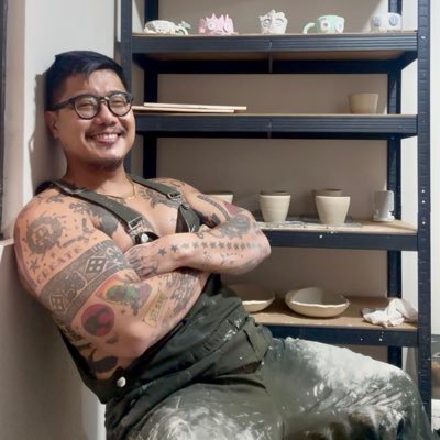 Tatted daddy. Weight training, tattoos, food, yoga, geek culture, pottery