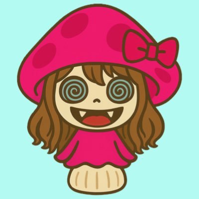 毒とリボン 誰にも見られなくても、今日も生きている…だけ。スパイラル目と八重歯がチャームポイントの病み系キャラ「いきてる茸」|ՏᕼOᑭ▶️ https://t.co/8POYXHMt75 |#いきてる茸 #毒とリボン #病みかわ |RE:BORN2025.05.21