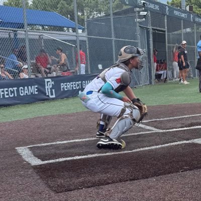 caiuscardinal's profile picture. Class of 2028/ RHB/Catcher, 3rd base/ POP. 2.02/OBP.529/OPS.1.097/SLG.568/ 90 exit velo/Oui, je parle français/working on that switch hit