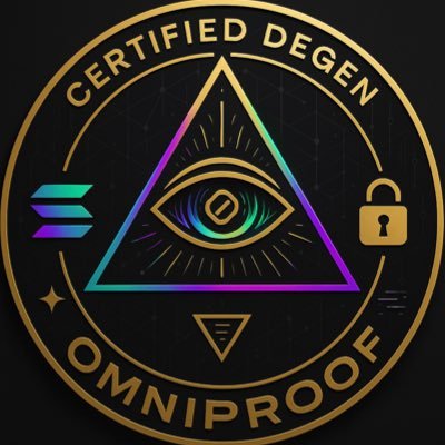 OmniProof_X's profile picture. 🧻 Proof-of-Degen™. 🌐 Omnipresent. Unruggable. Undeniable. 🎯 Launching from Rugproof. 🛡️ One token to seal them all.
