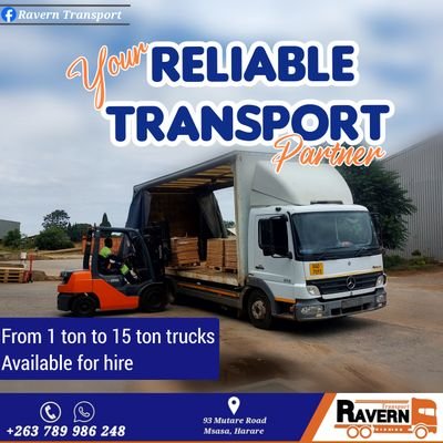 RavernTransport's profile picture. We Provide Rigid Truck Hire services for all goods & loads transfers Nationwide.🇿🇼 ( 1 - 15 tonnes)