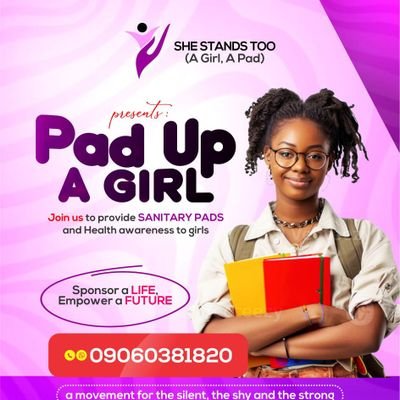 Empowering girls with free pads, mentorship, skills acquisition & nutrition education.
For the silent, the shy & the strong. 💪