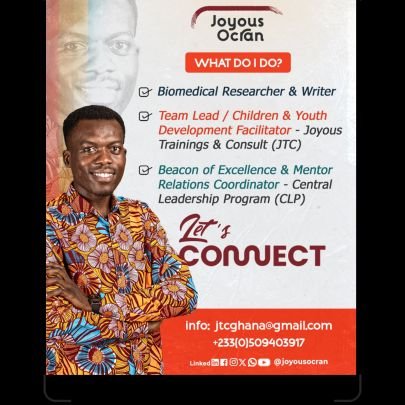 joyousocran's profile picture. Christian Intellectual and Motivator | Biomedical Researcher | Team Lead, J.T.C | Children & Youth Dev't Facilitator | Writer | CLP Beacon of Excellence.