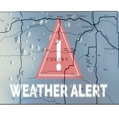 Automated Weather Alerts for Cherry County Nebraska From @NWSNorthPlatte. This Account Was Made Just For Fun And IS NOT Affiliated With ANY Authority Accounts.