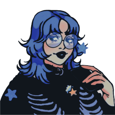 they/them. filter is 'ROYAL BLUE.' by sladestrokes.