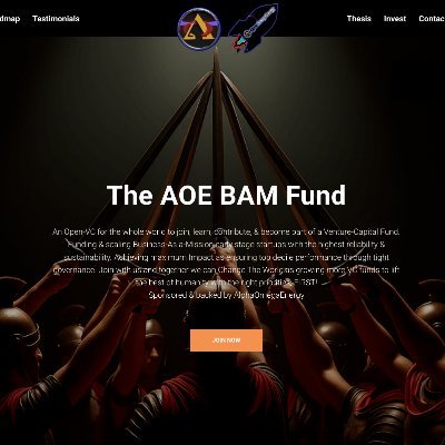 The AlphaOmegaEnergy Business as A Mission Fund(BAM) is a Remote Open-VentureCapital fund that everyone can join as one unified team to Charge It All, together