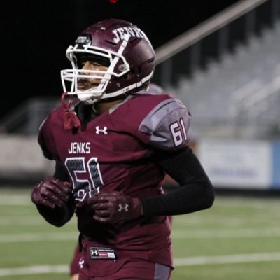 chris_best22621's profile picture. Jenks Trojans football/ C/O 2028/ DL TE/ 6'1 192/ email best21chris@gmail.com/ GPA 3.6