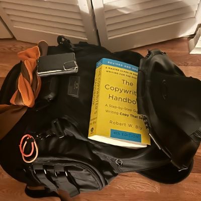 I travel out of one bag and write copy for music gear and software.