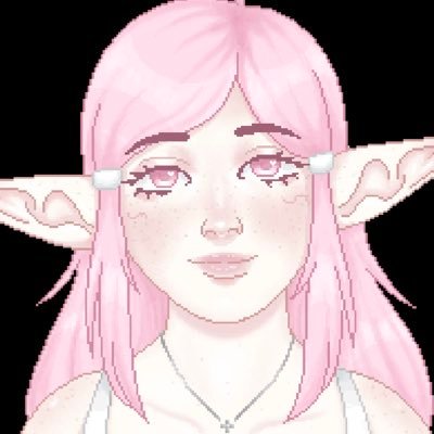 Hey! Im Pixzi 🌸 - Pixel Elf Vtuber. Art tag! #Pixzelart | Banner+pfp by @lumenxart
