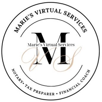 Marie’s Virtual Services LLC | Notary | Tax Prep | Financial Coach Supporting your important documents, taxes, and financial goals
