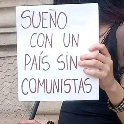 Sentido común. Femenina y no feminista. Anticomunista, anti 🐟 y anti Octubrista. Alérgica a los zurdos. NO LEO DM !