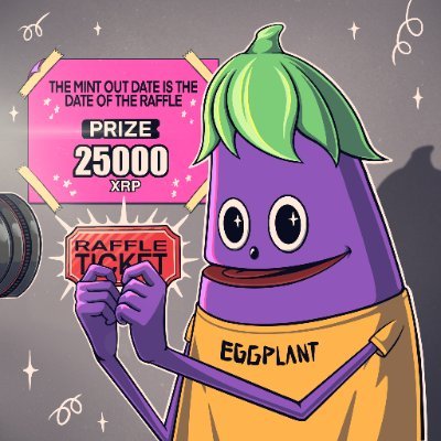 1 Eggplant NFT = 1 Ticket 🎟 to Win 25,000 $XRP Giveaway💎
🍆 The Eggplant That Will Change Your Life #XRPArmy
👉Mint: https://t.co/ieQbfsJSFg