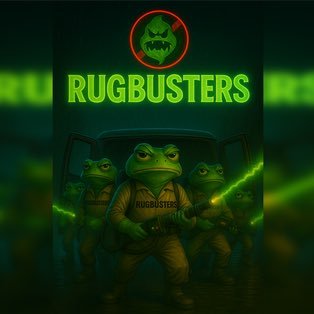 WeBustRugs's profile picture. 🚫 👻 “Who you gonna call? Rugbusters. Beaming scams, trapping rug-pull DEV’S, and protecting the streets of DeFi one blast at a time.” $WeBustRUGS 🚫