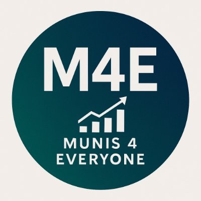 Municipal finance for everyone, this page is purely educational and informative, purely data driven. Follow us on YouTube as well, channel called Munis4everyone