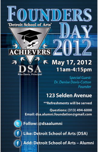 dsalumni's profile picture. The Detroit High School for the Fine and Performing Arts, Detroit School of Arts (DSA) National Alumni Association