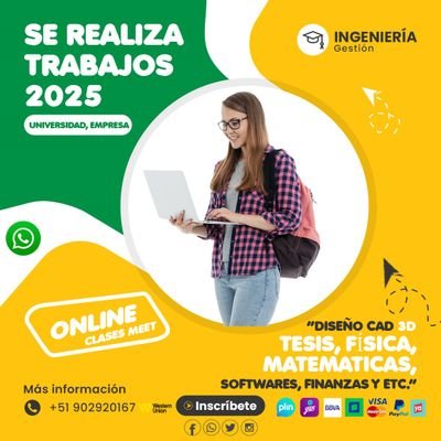 IngenieriaGpdi1's profile picture. #ingenieriaGPDI Se realiza clases y todos los  trabajos Académicos #AutoCAD #SolidWork #inventor #autodeskinventor etc. y proyectos tecnológicos +51 902920167